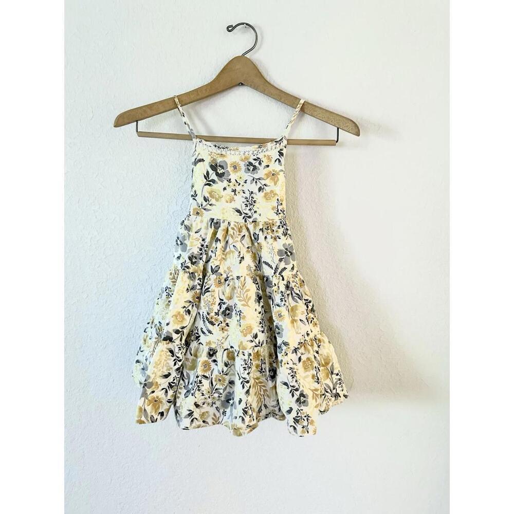 Rachel Zoe Girls School Summer Dress Floral Yellow Spaghetti Strap Size 5